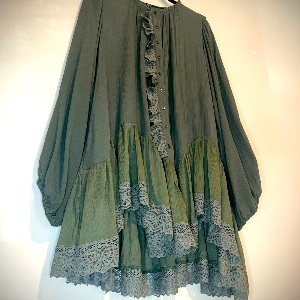 Free People Flowing Button Down Dress.